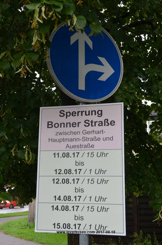Bierbörse, Straßensperrungen