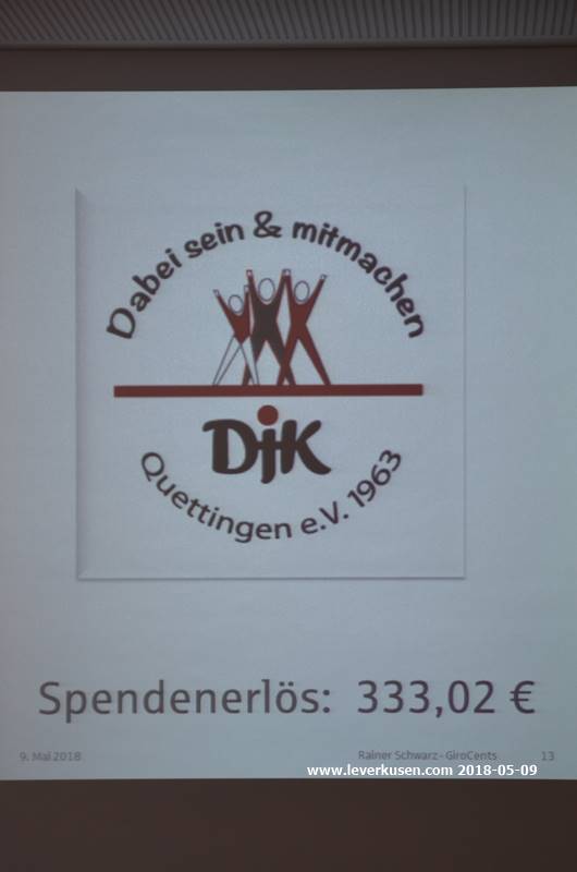 DJK Quettingen, Spendenerlös