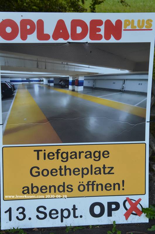 Tiefgarage Goetheplatz abends öffnen