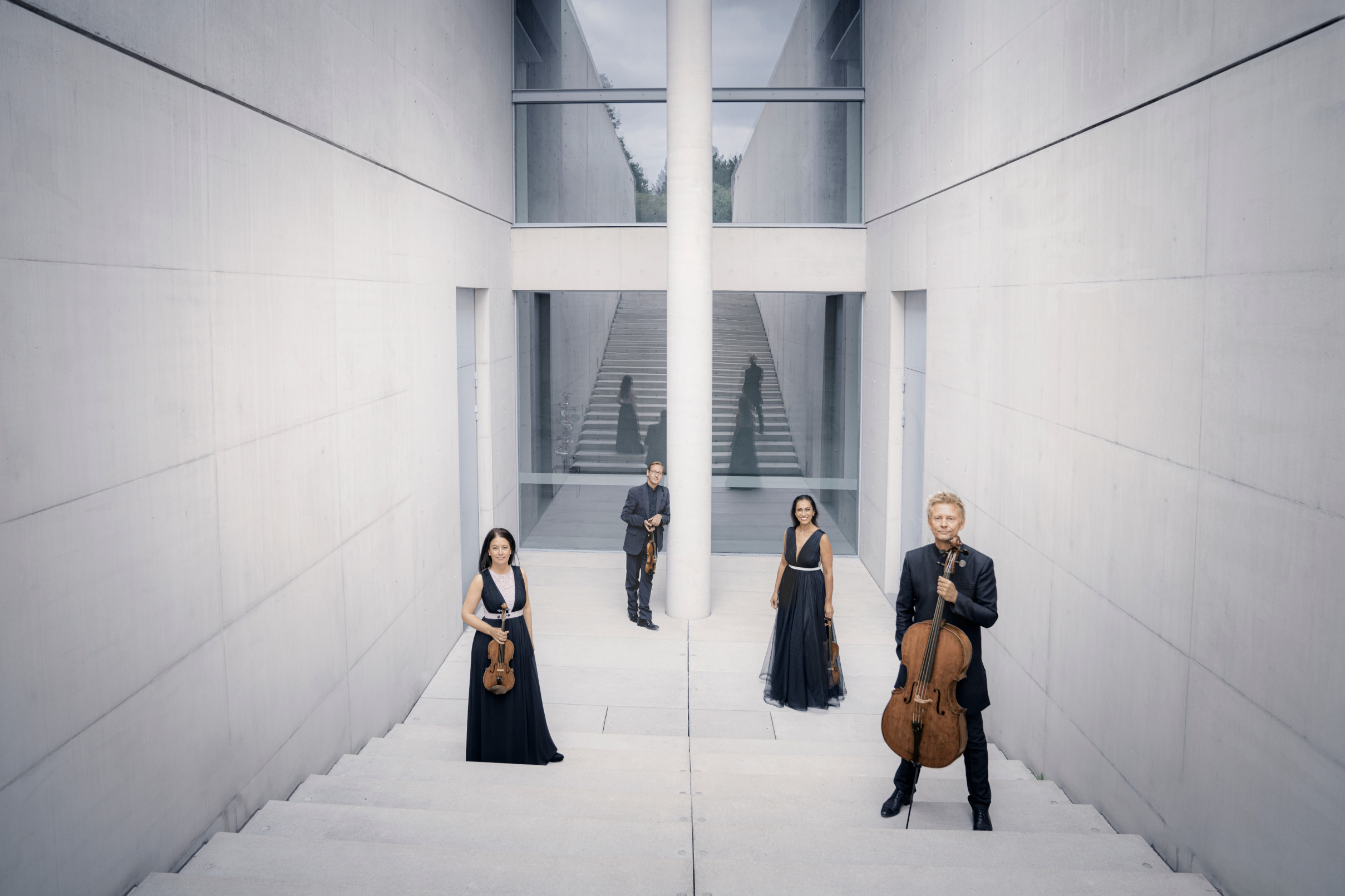 Das Minguet-Quartett tritt am 17. November 2022 im Schloss Morsbroich in Leverkusen auf. // Foto: Irene Zandel