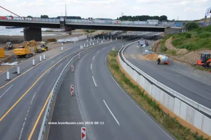 A1/A59: Verbindungssperrung im Kreuz Leverkusen-West bis 04. Oktober 2023